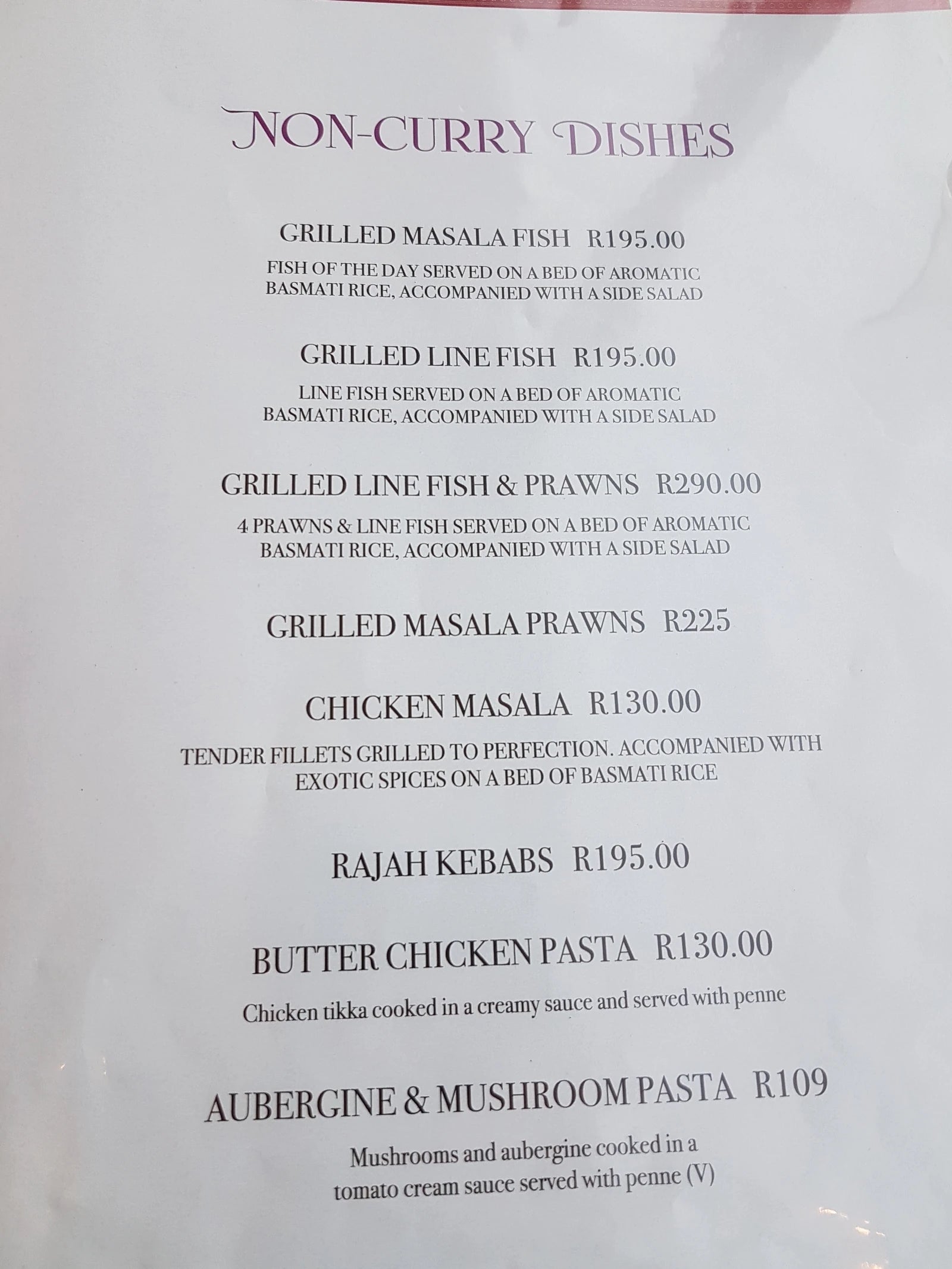 Maharajah Indian Restaurant, Cape Town South Africa