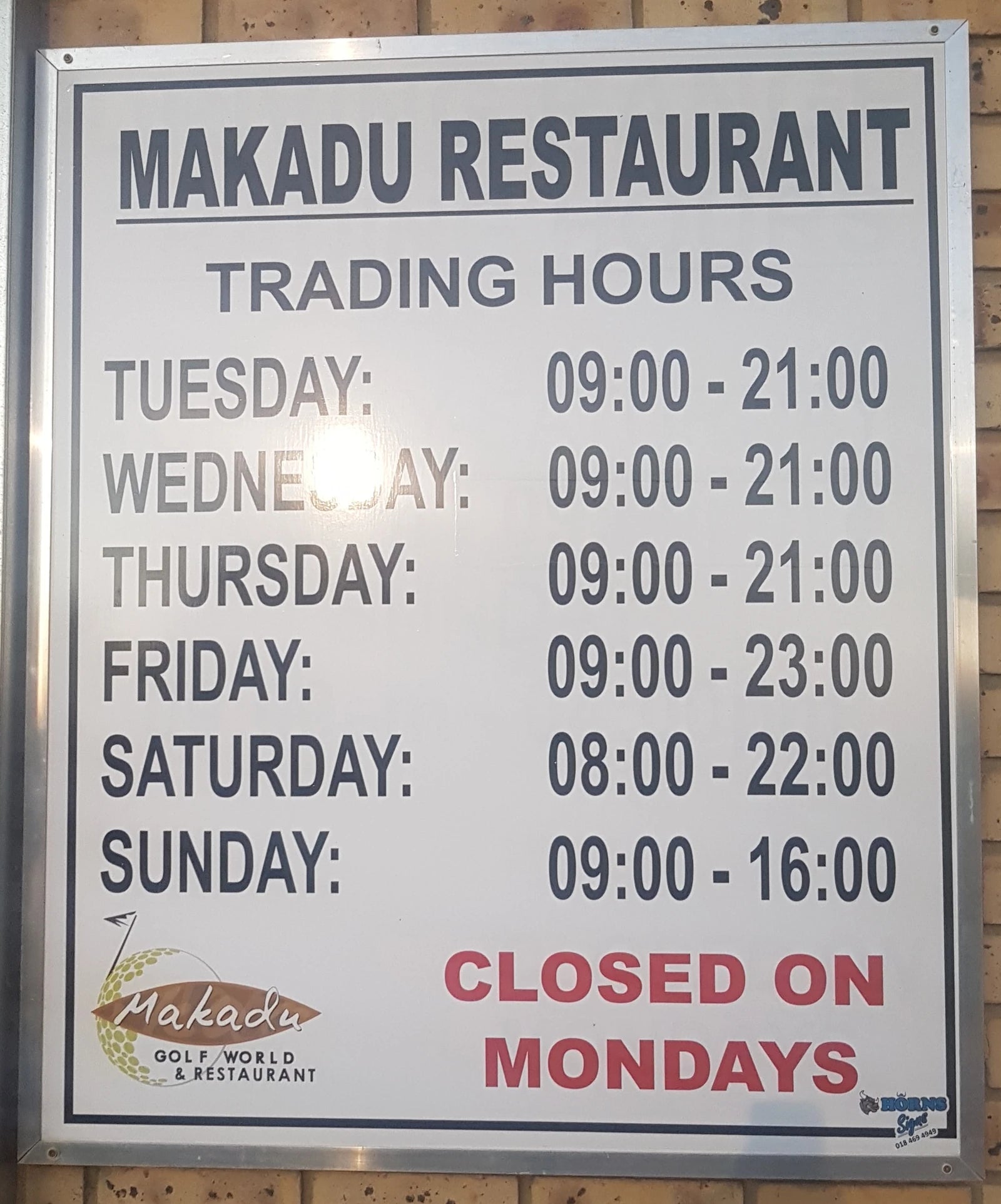 Makadu Restaurant and Golf World, Klerksdorp South Africa