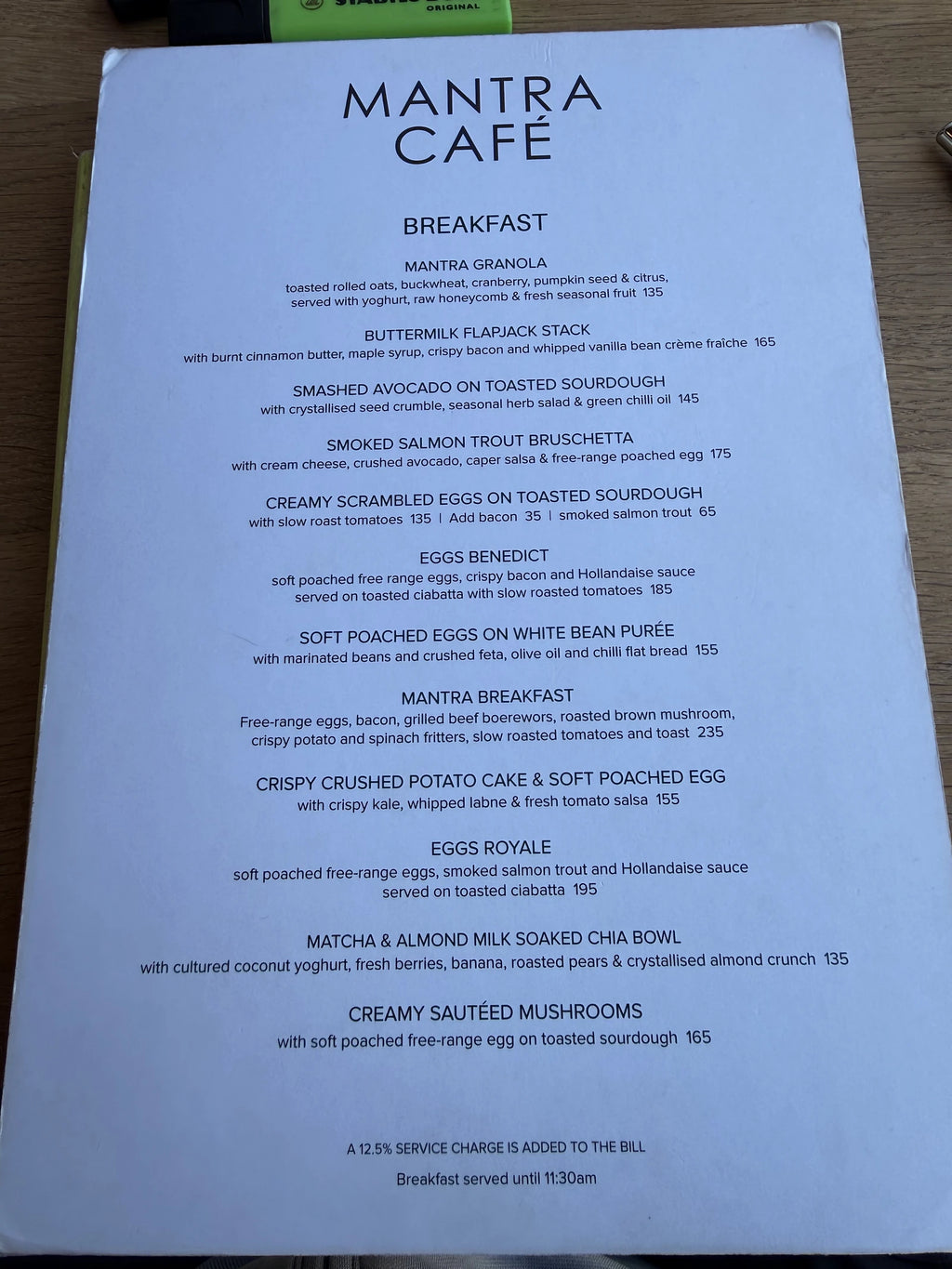 Mantra Cafe (Upstairs Only), Cape Town South Africa