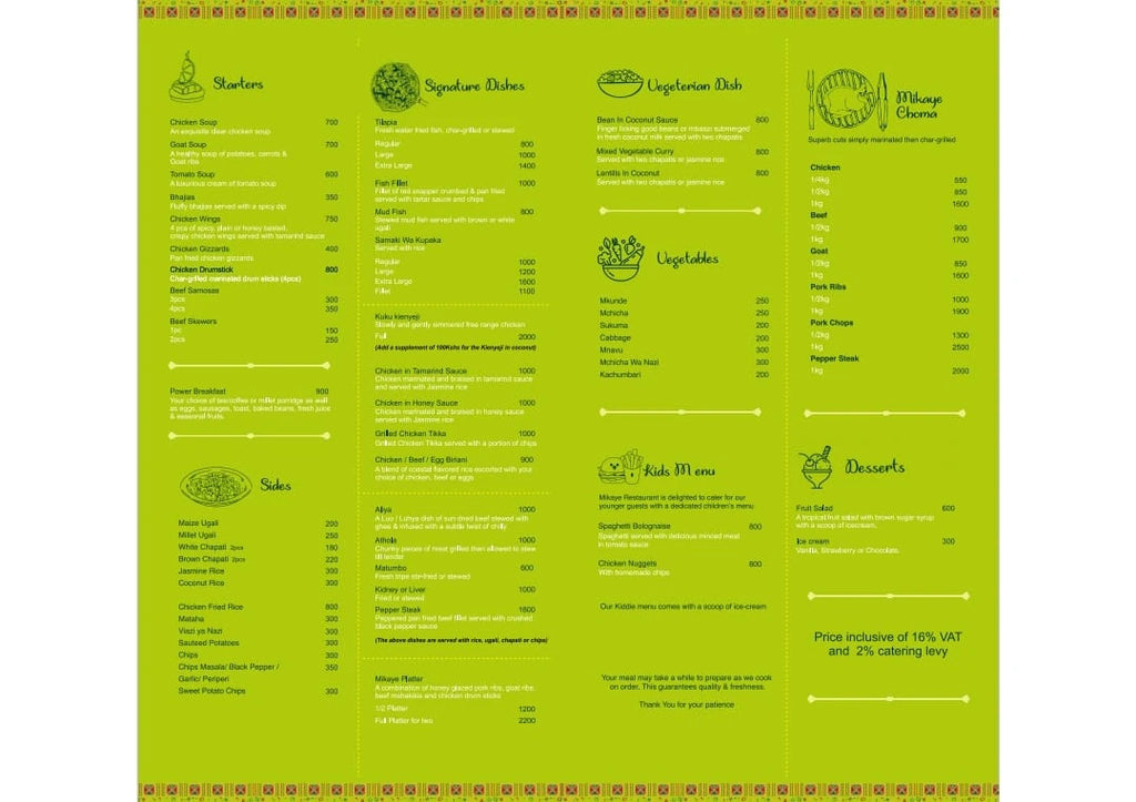 Mikaye Restaurant, Mombasa Kenya