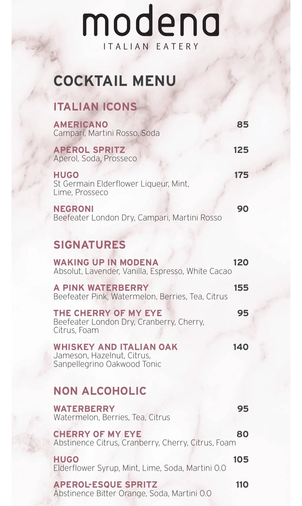 Modena Italian Eatery, Randburg South Africa