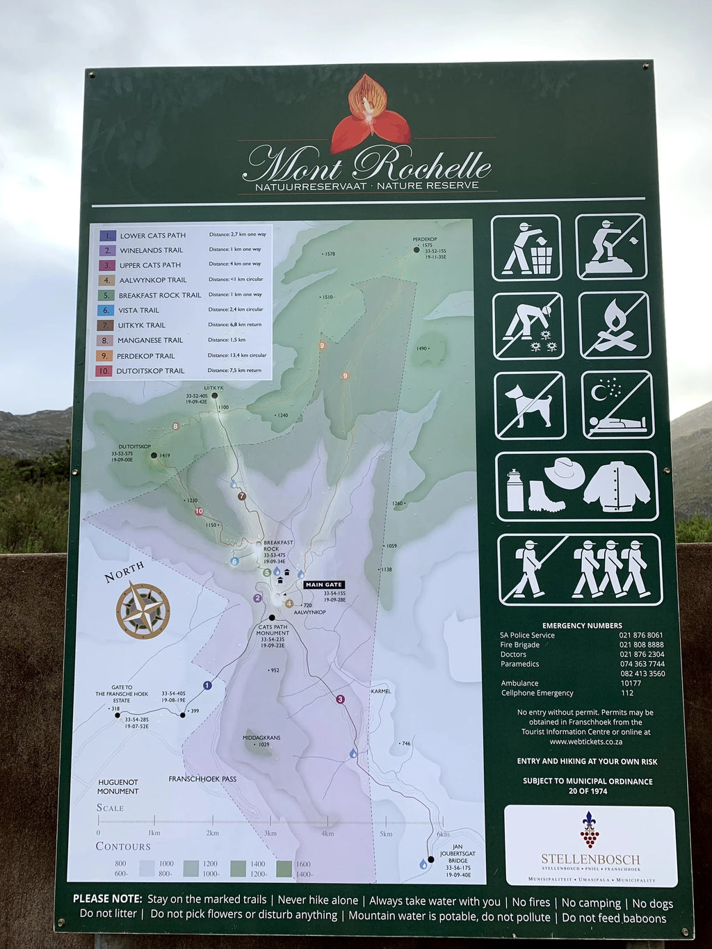 Mont Rochelle Nature Reserve, Franschhoek South Africa