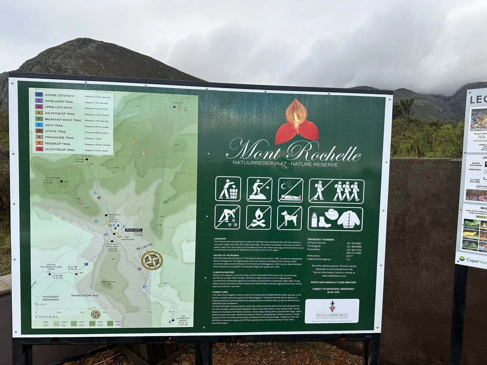 Mont Rochelle Nature Reserve, Franschhoek South Africa