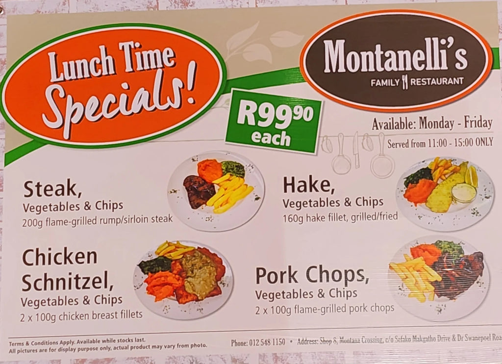 Montanelli's Family Restaurant, Pretoria South Africa