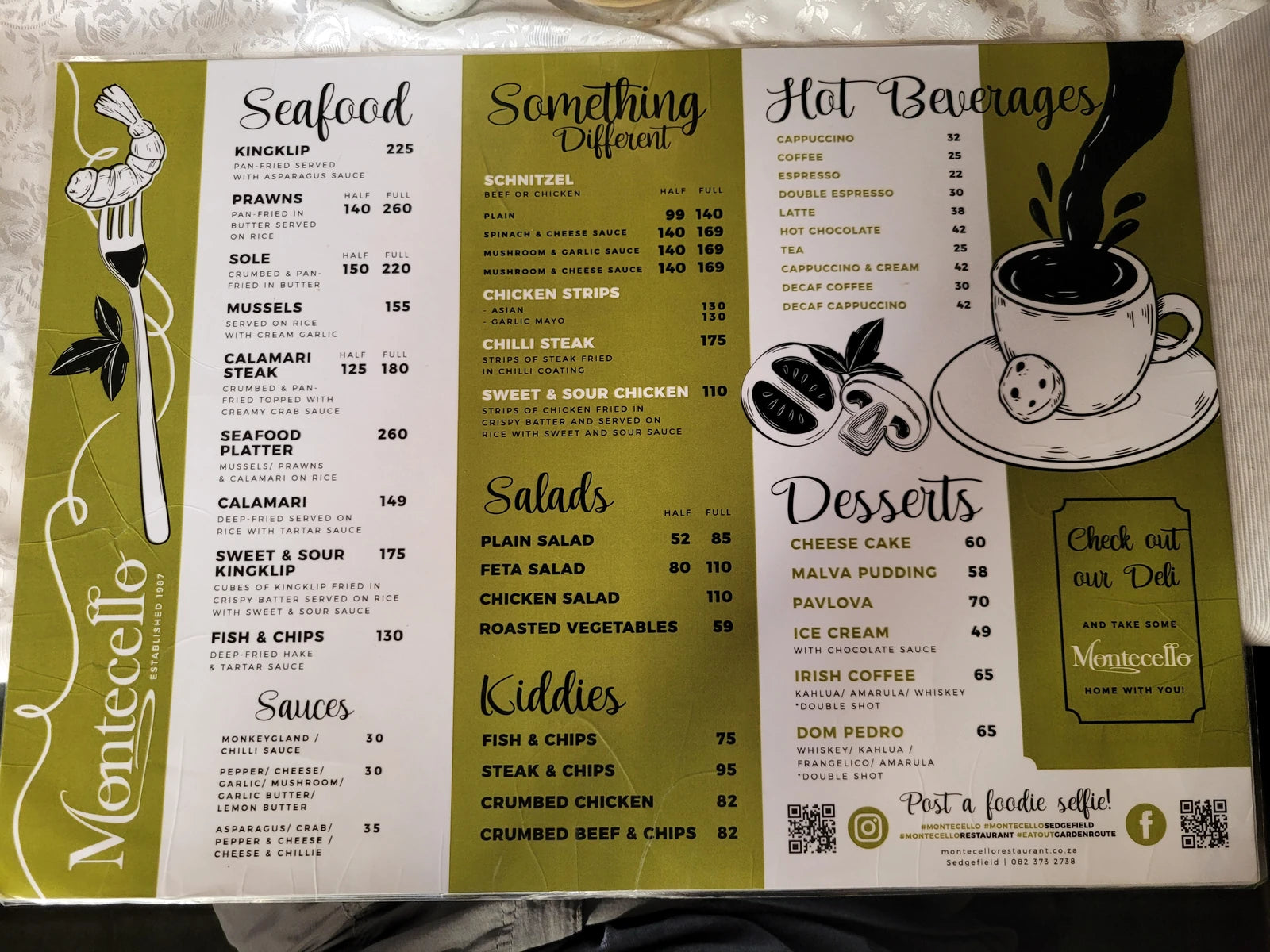 Montecello Restaurant and Accommodation, Sedgefield South Africa