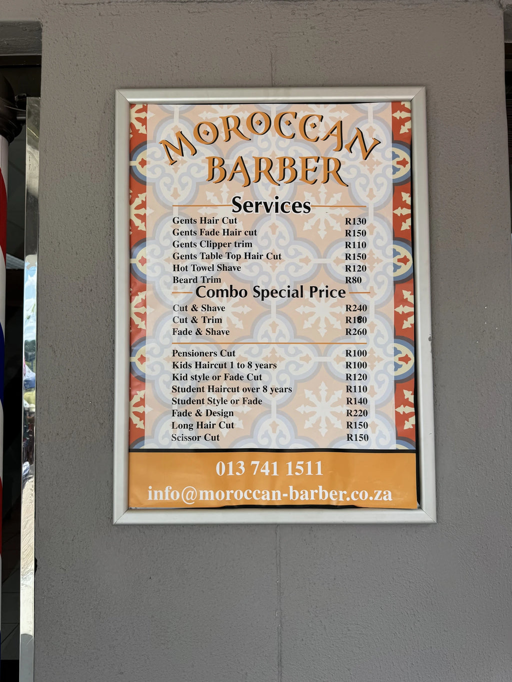 Moroccan Barber Nelspruit, Mbombela South Africa