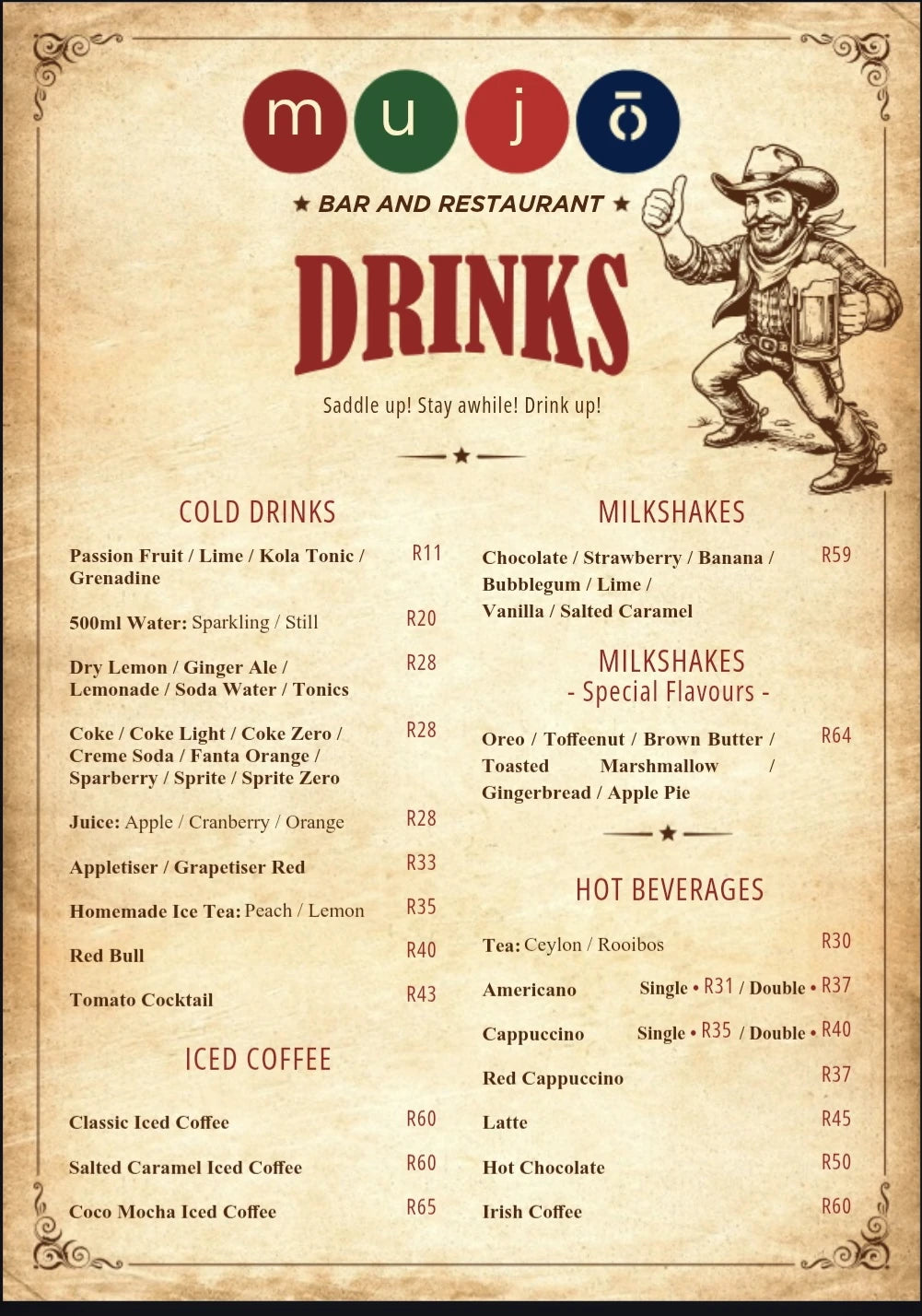 Mujo Bar & Restaurant, George South Africa