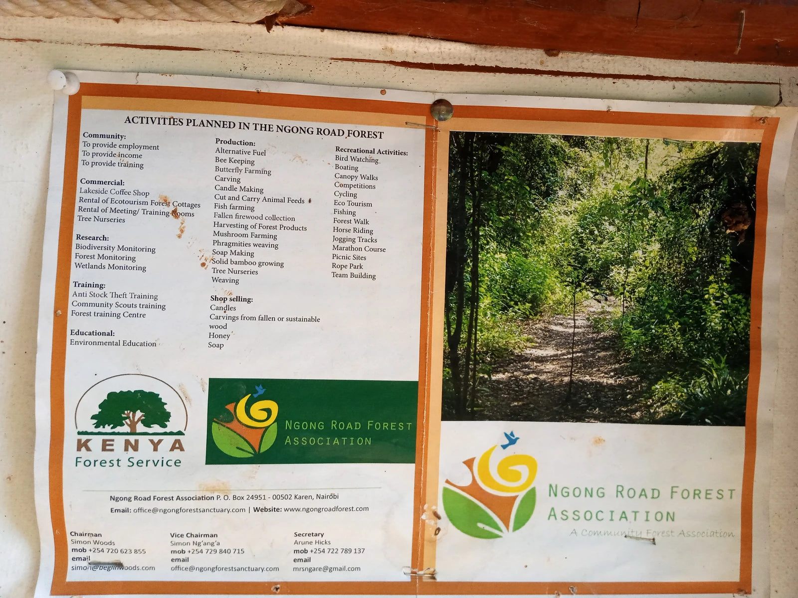 Ngong Road Forest Sanctuary, Ngong Kenya