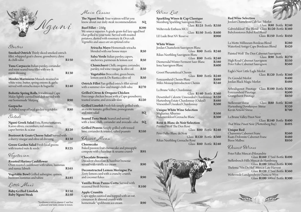 Nguni Restaurant, Plettenberg Bay South Africa