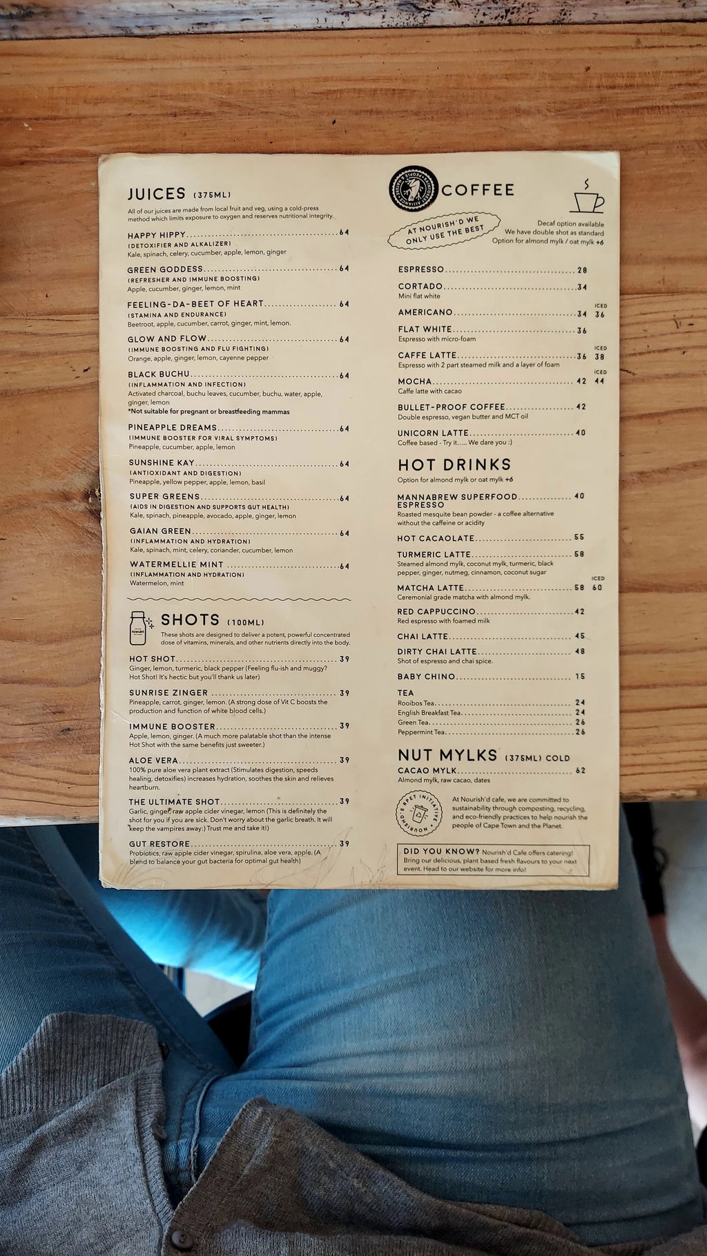Nourish'd Café & Juicery, Cape Town South Africa