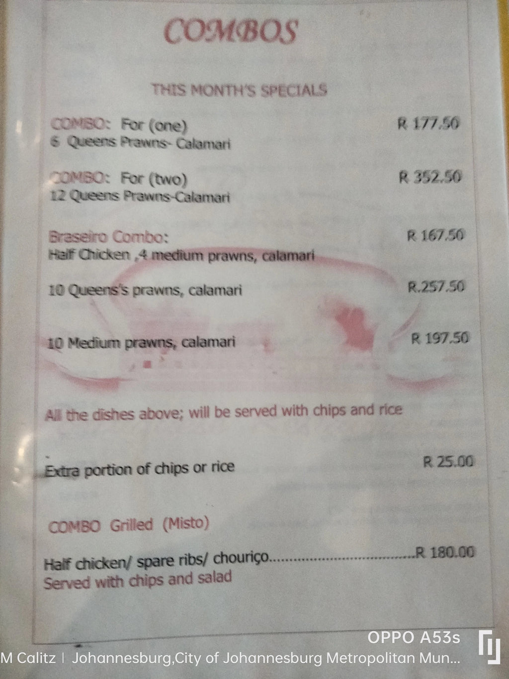 O Braseiro, Johannesburg South Africa