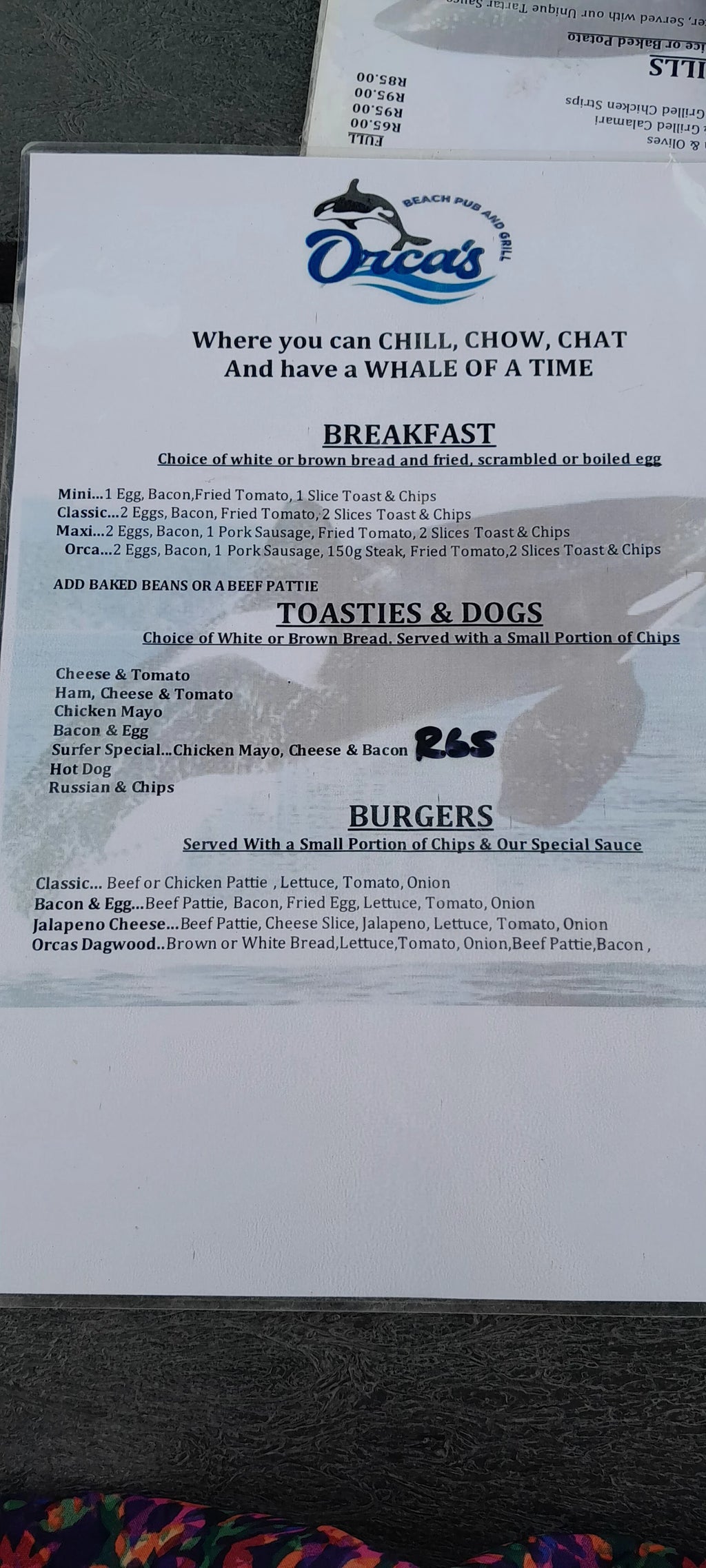 Orca's Beach Bar & Grill, Port Shepstone South Africa