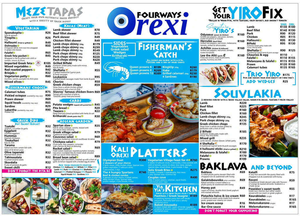 Orexi Greek Street Food - Fourways, Johannesburg South Africa