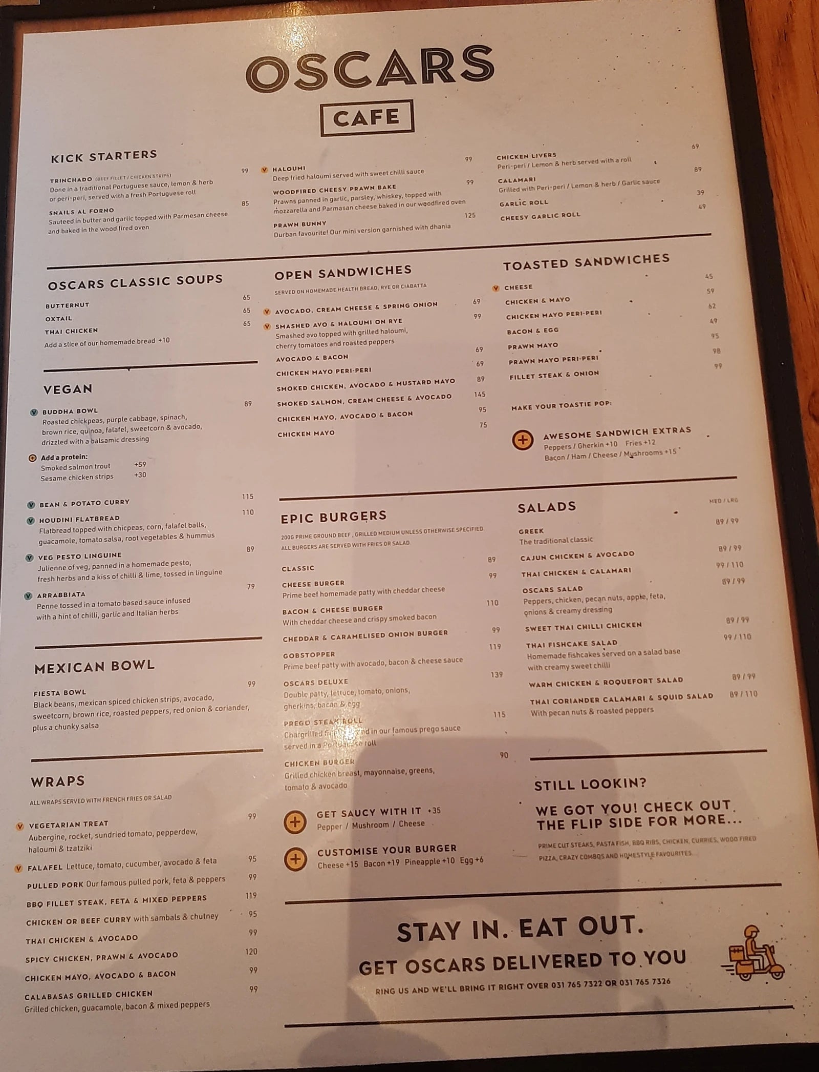 Oscars Cafe, Durban South Africa
