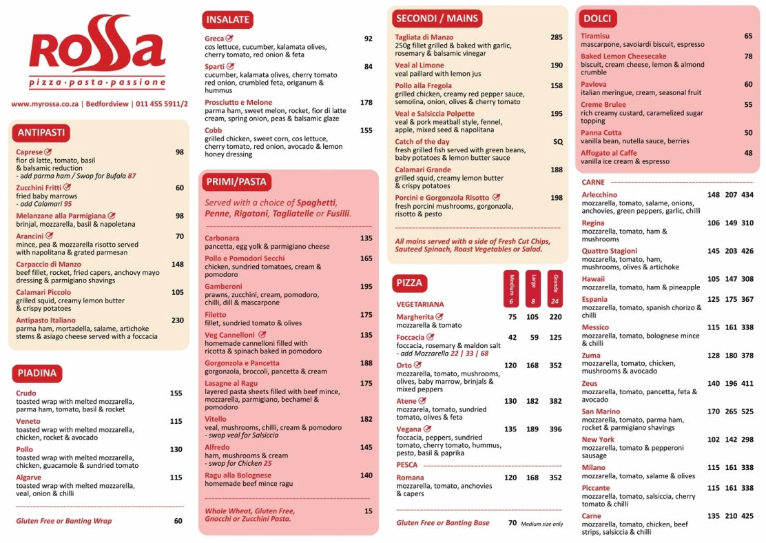 Osteria Rossa, Germiston South Africa