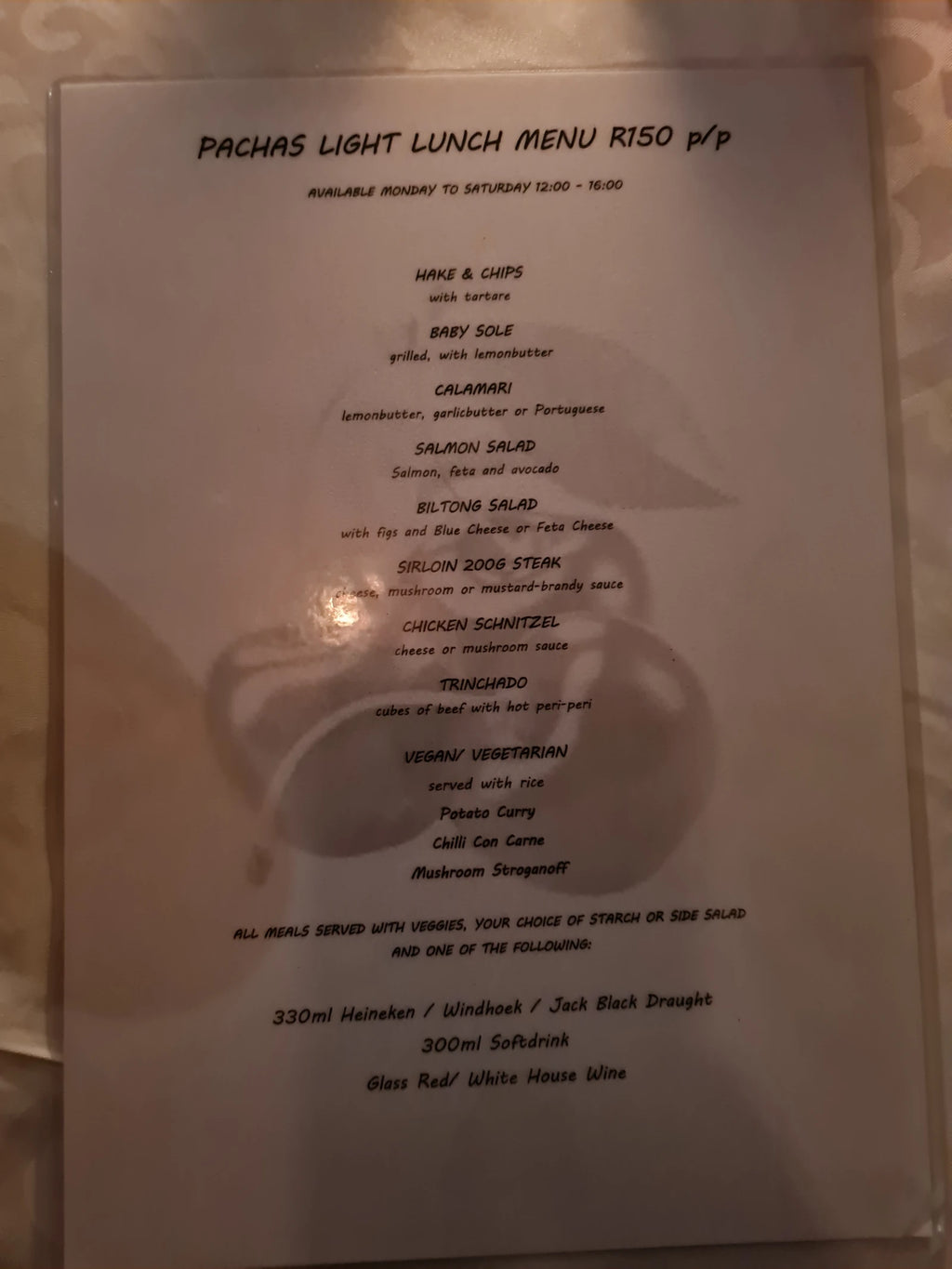 Pachas Restaurant, Pretoria South Africa