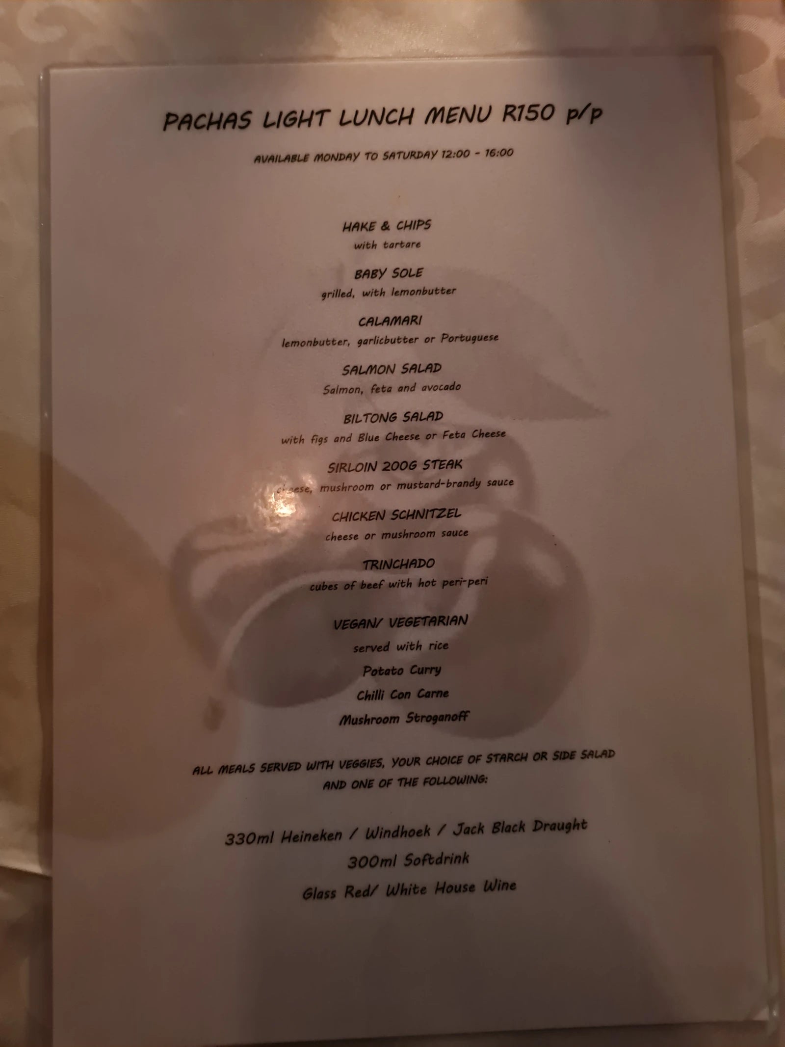 Pachas Restaurant, Pretoria South Africa