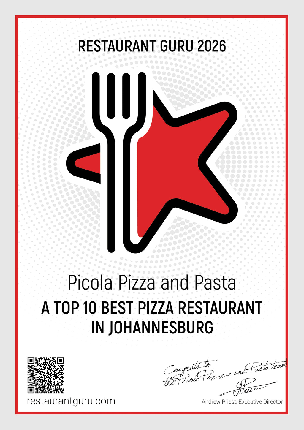 Picola Pizza and Pasta, Randburg South Africa