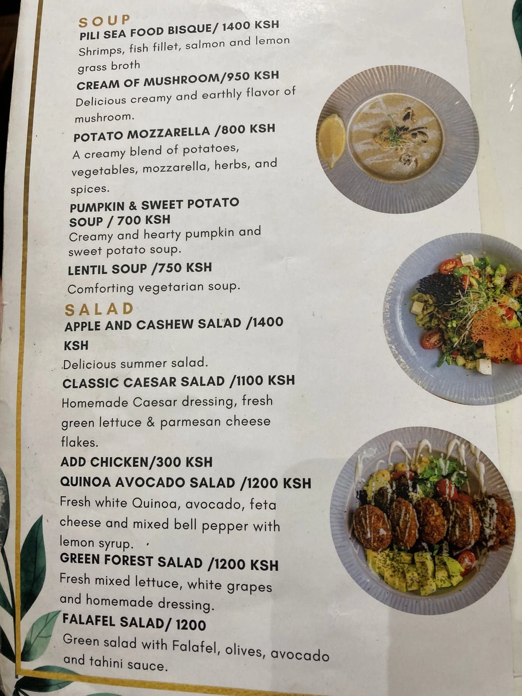 Pili Restaurant GTC MALL, Nairobi Kenya