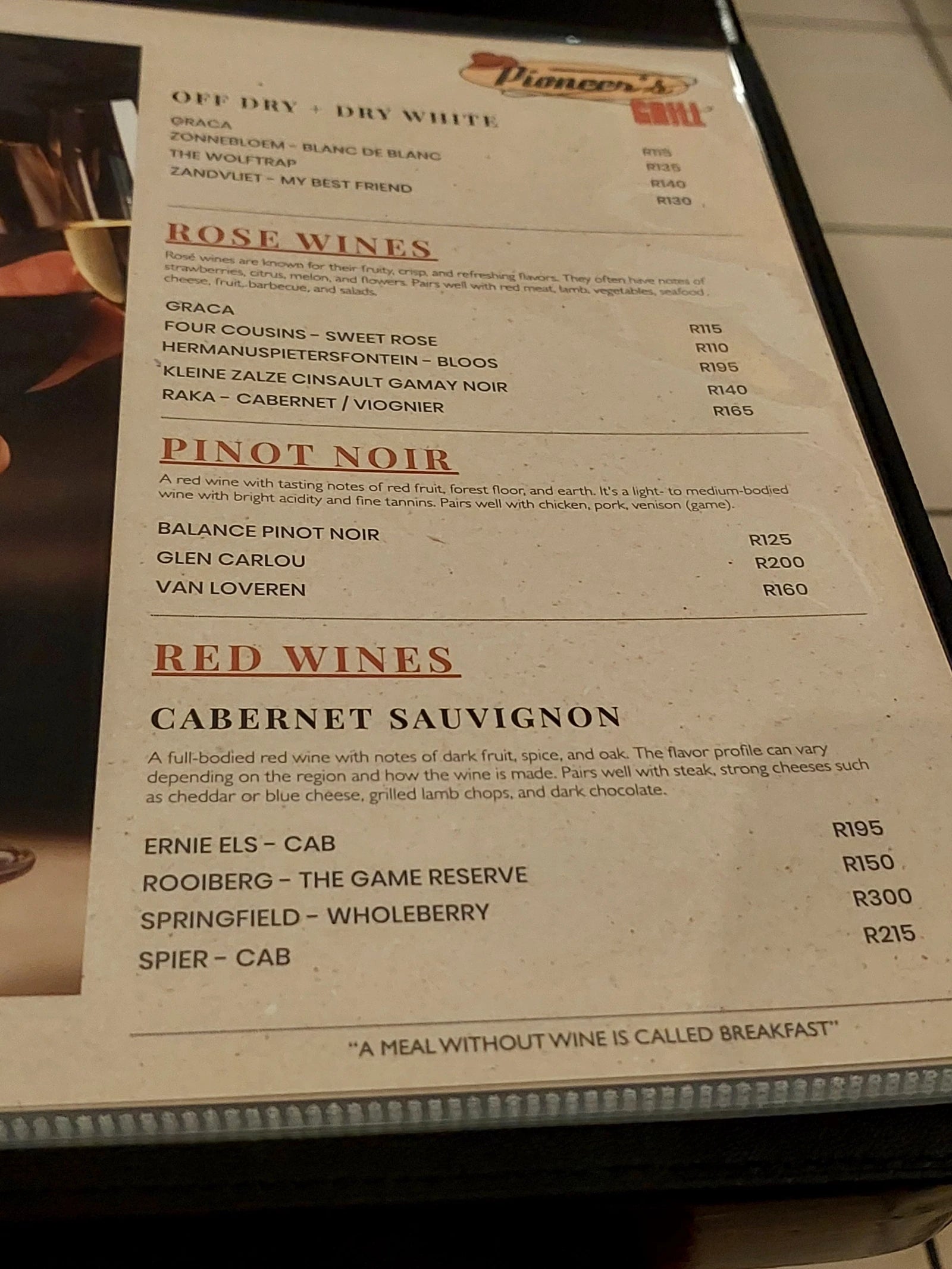 Pioneer's Grill, Hazyview South Africa