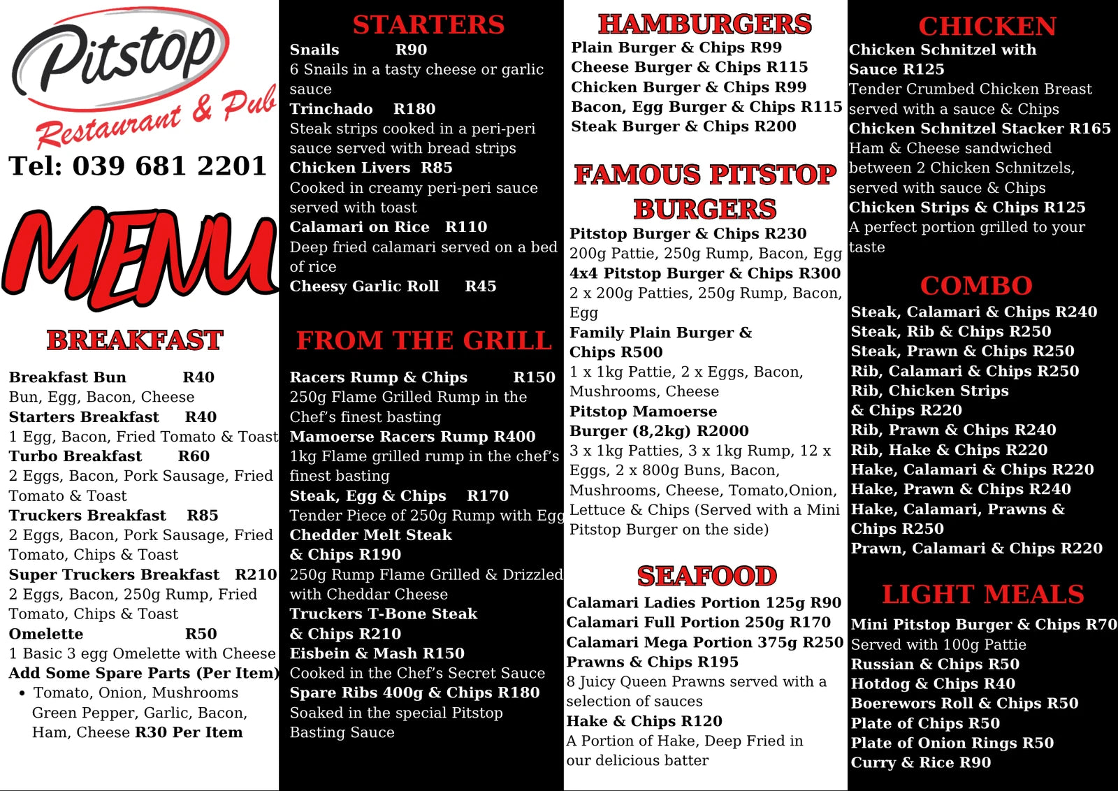 Pitstop Restaurant & Pub, Port Shepstone South Africa