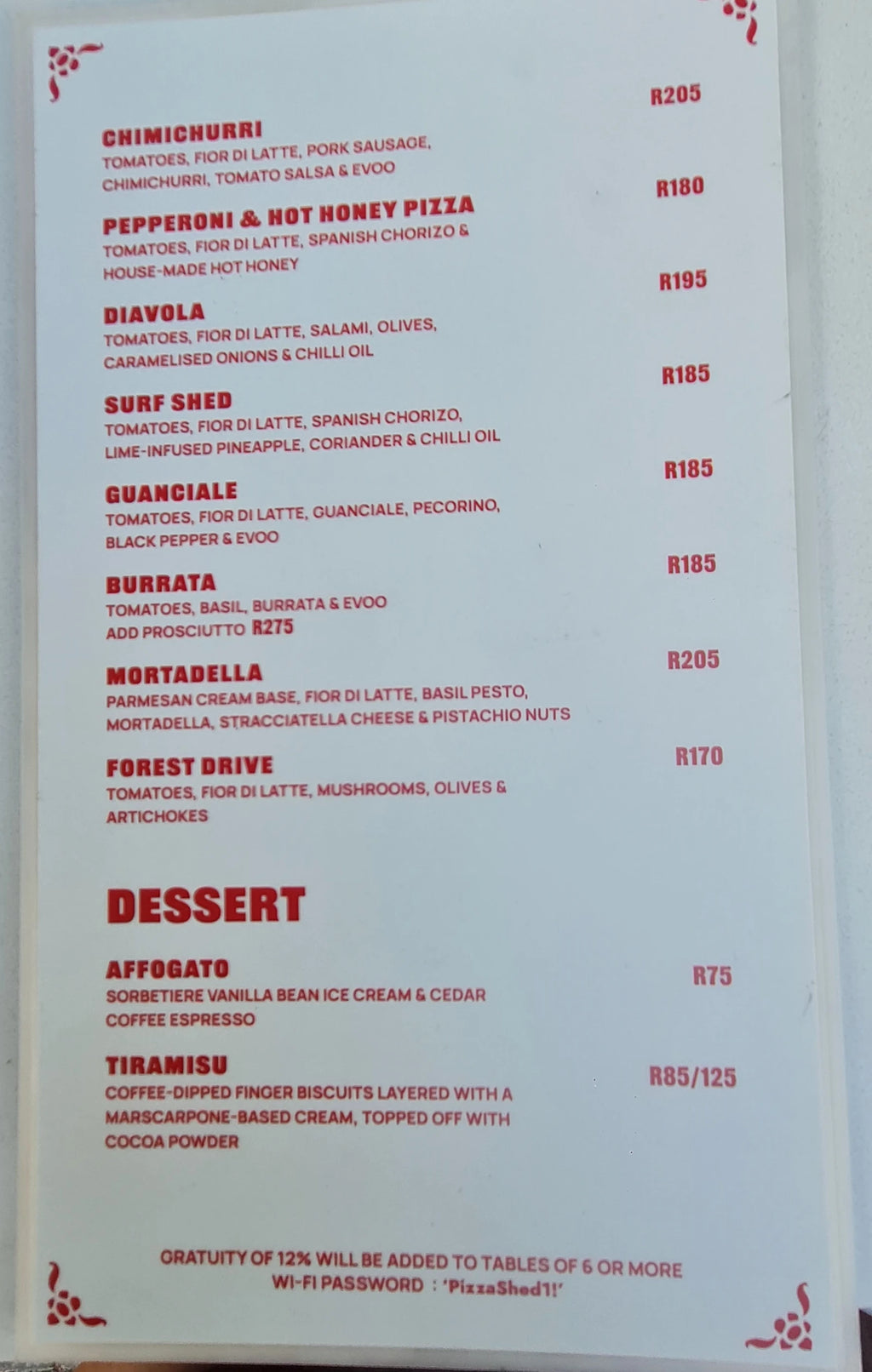 Pizza Shed Bree, Cape Town South Africa