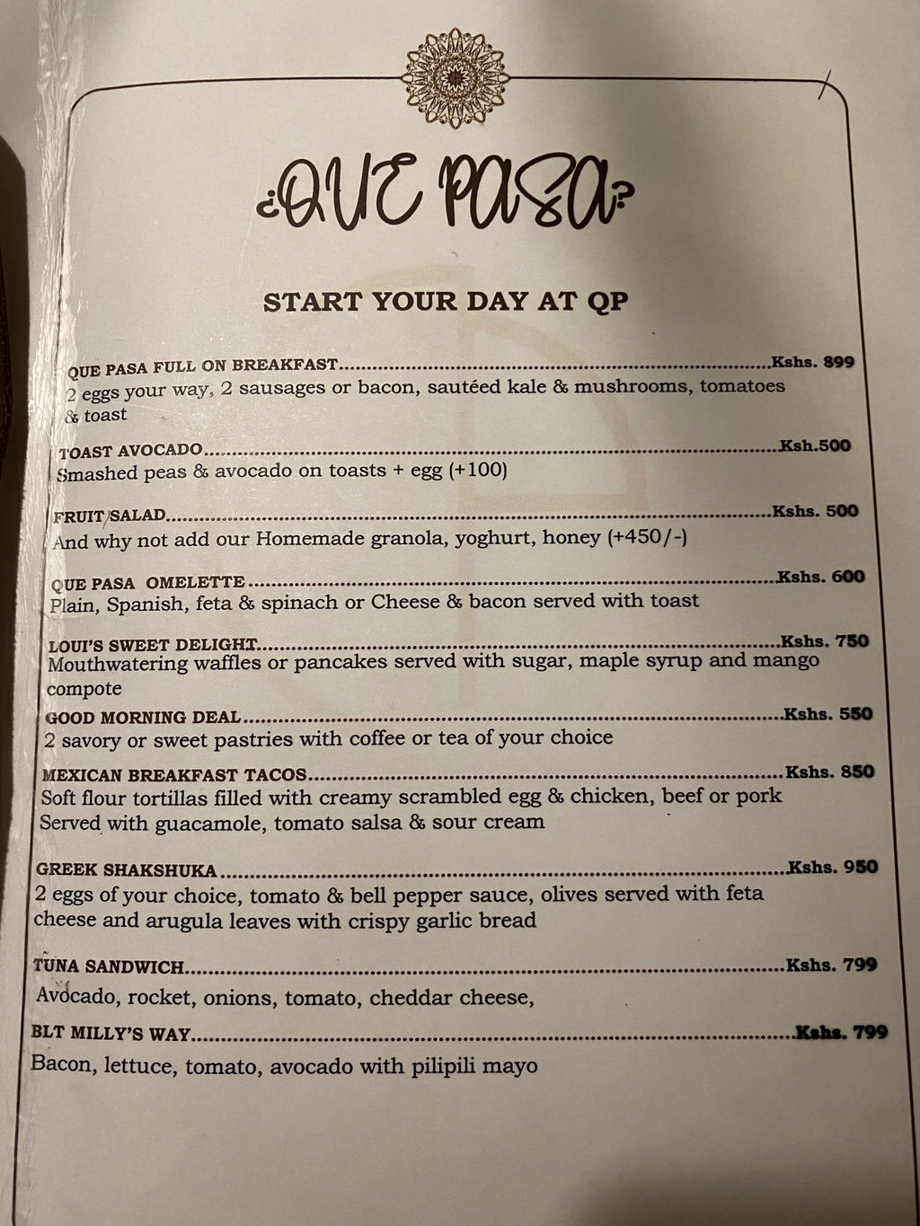 Que Pasa Bar & Bistro, Nairobi Kenya