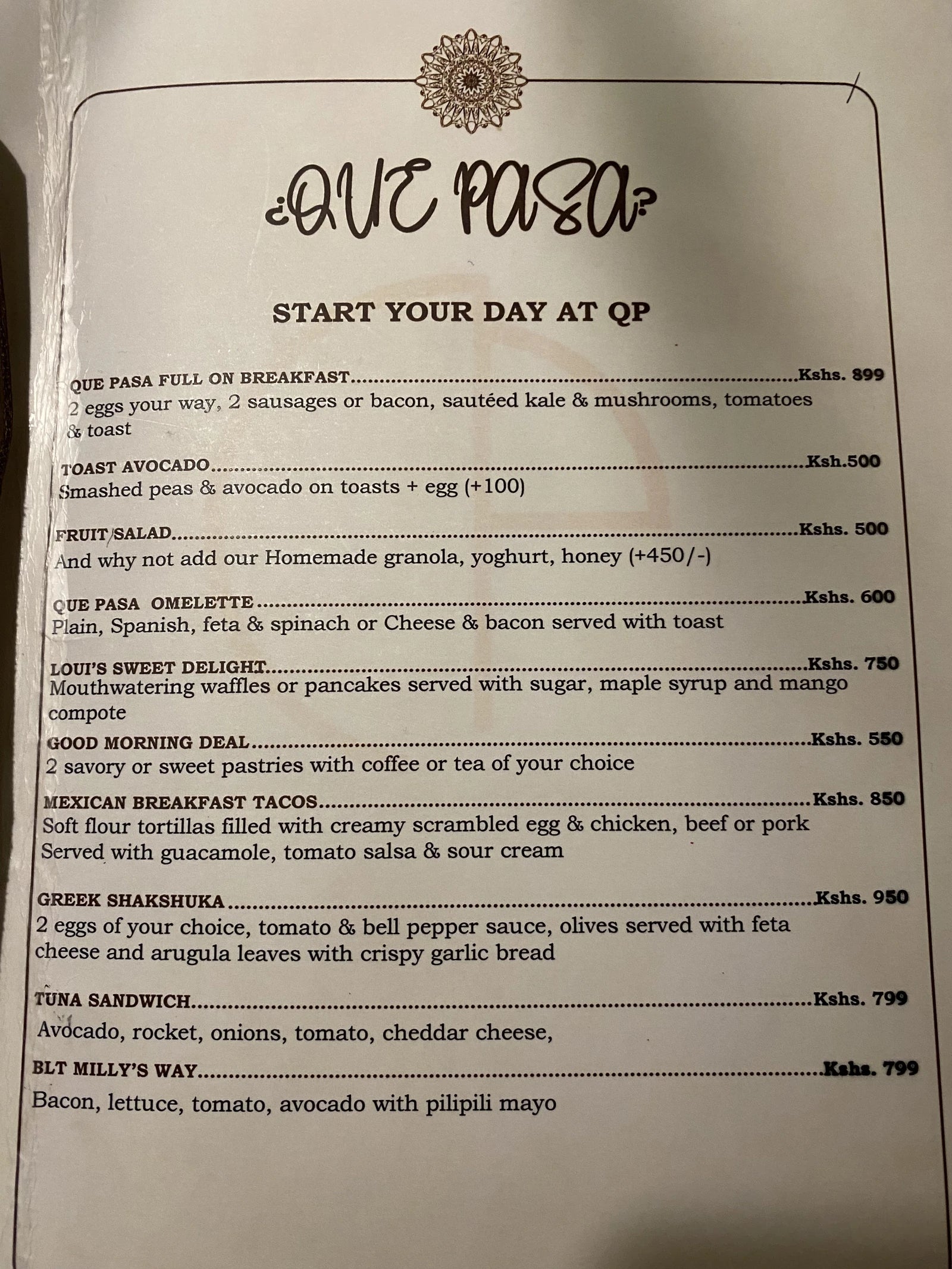 Que Pasa Bar & Bistro, Nairobi Kenya