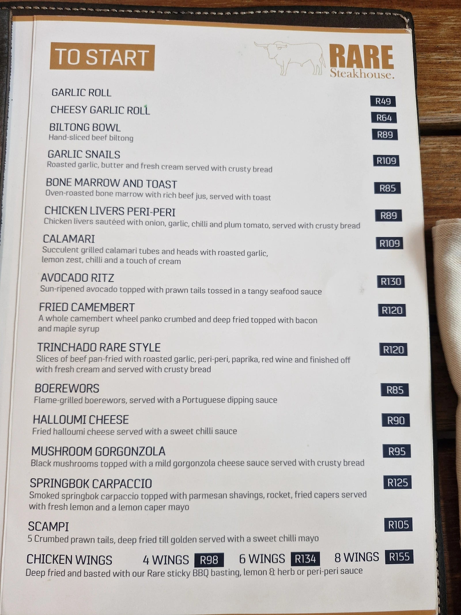 RARE Steakhouse - Clearwater Mall, Roodepoort South Africa