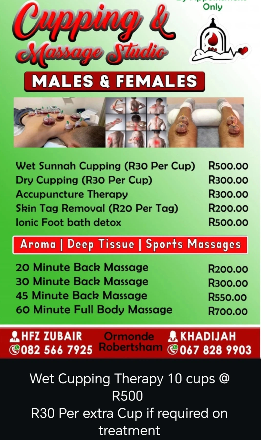 Rashid Hijama cupping Services, Johannesburg South Africa