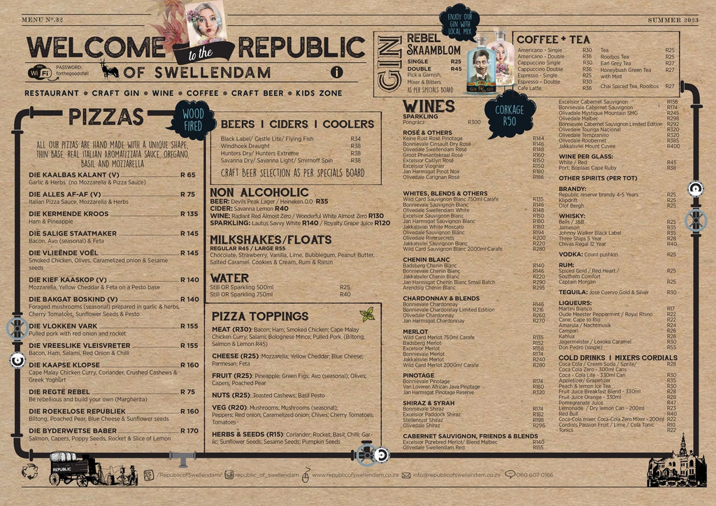 Republic of Swellendam Restaurant, Swellendam South Africa