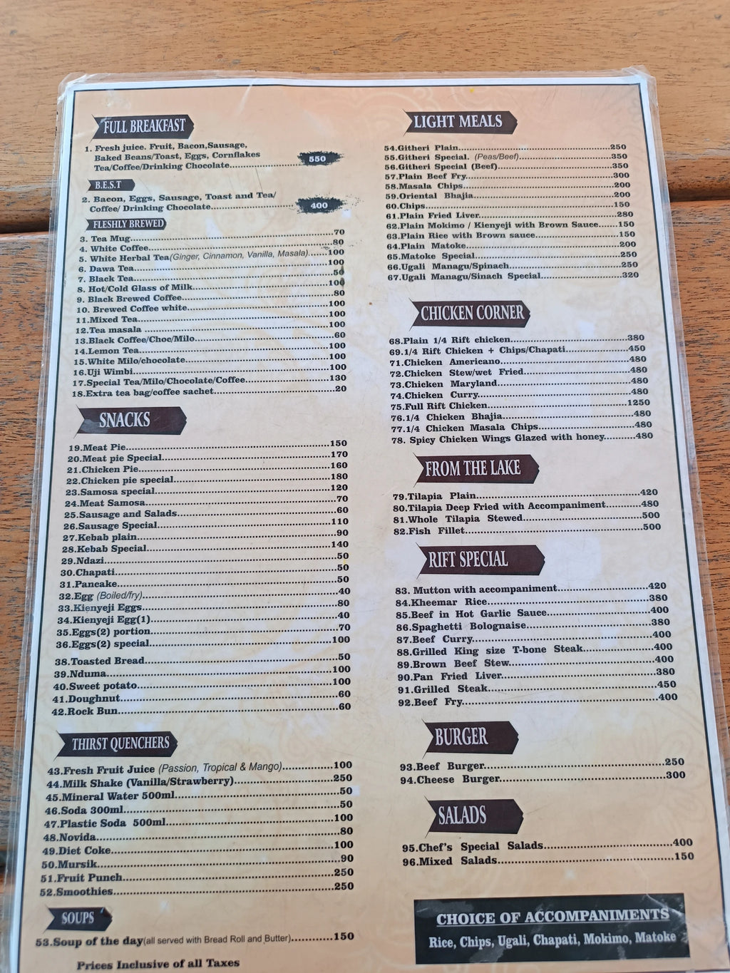 Rift Fries Restaurant, Nakuru Kenya