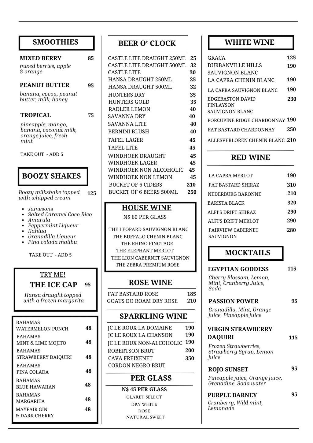 Rojo Pub and Restaurant at The Walvis Bay Yacht Club, Walvis Bay Namibia