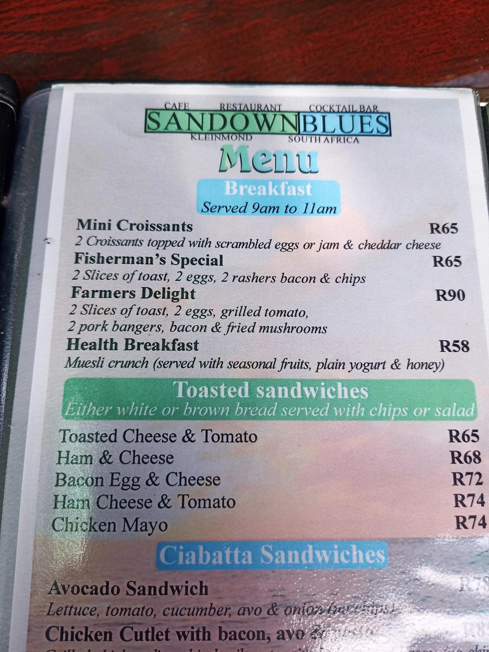 Sandown Blues Restaurant and Cocktail Bar, Kleinmond South Africa