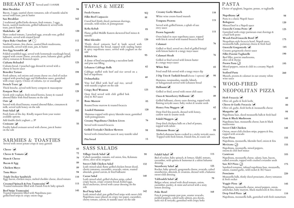 Sass Cafe, Johannesburg South Africa