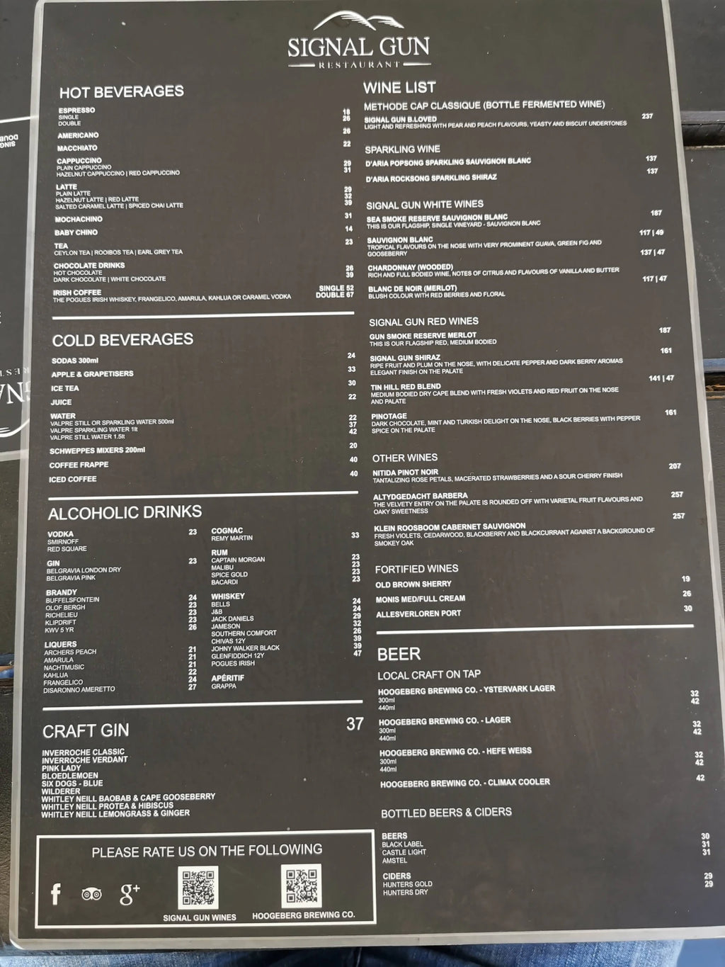 Signal Gun Wines, Cape Town South Africa