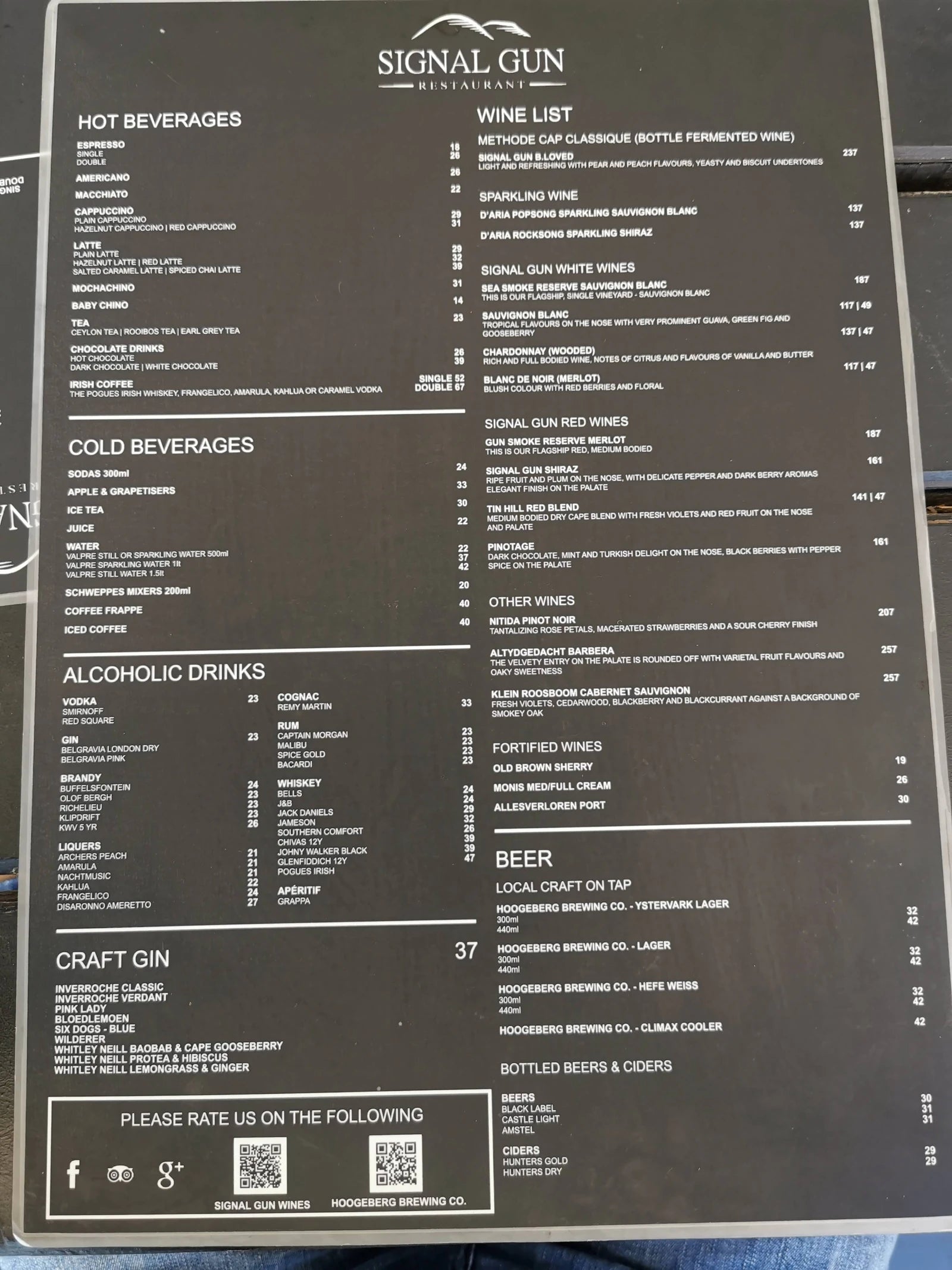 Signal Gun Wines, Cape Town South Africa