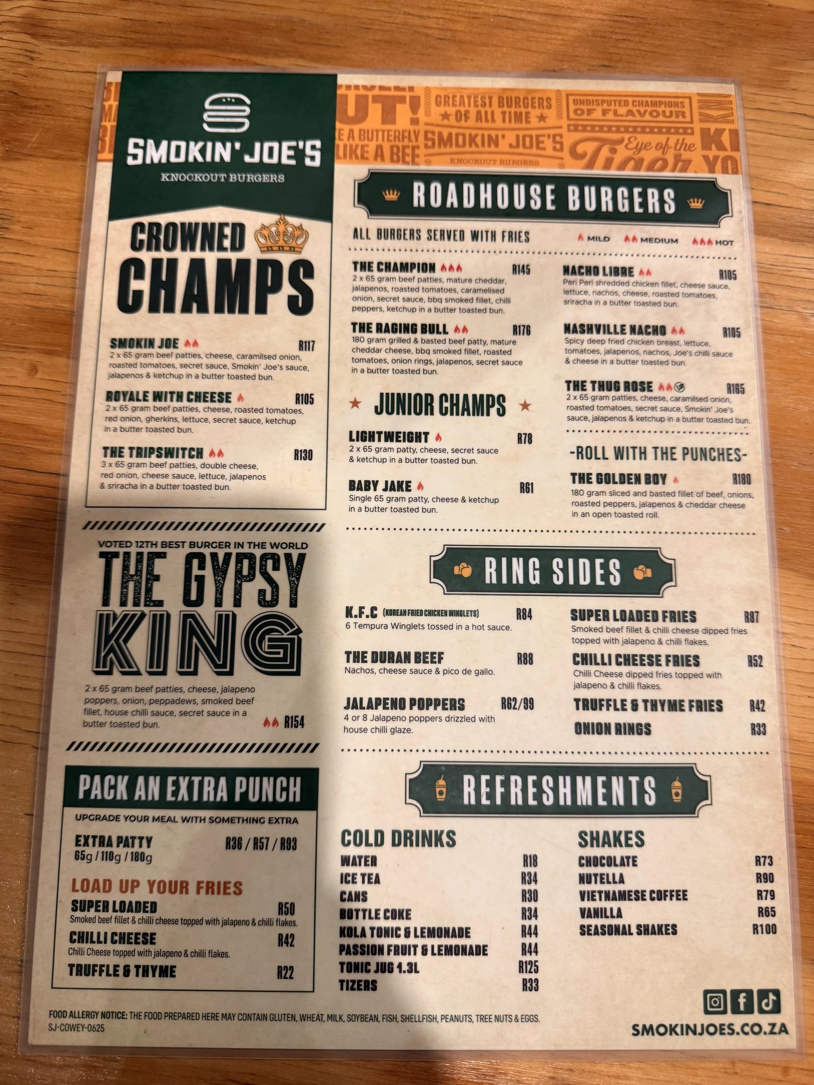 Smokin' Joe's Knockout Burgers, Berea South Africa