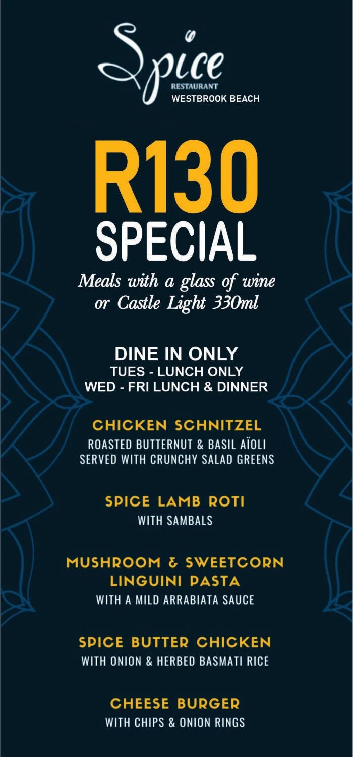 Spice Restaurant, Westbrook South Africa