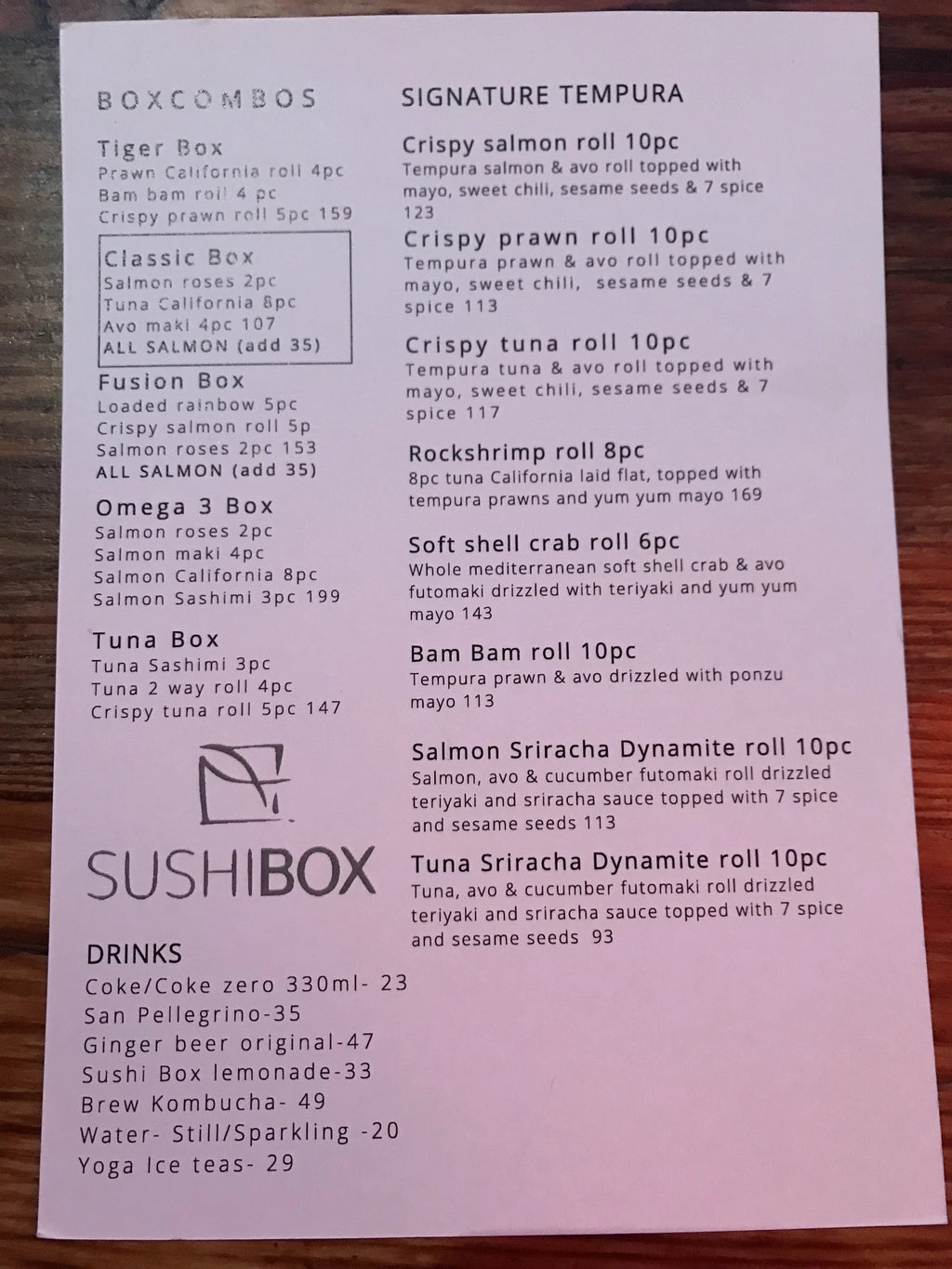 Sushi Box Newlands, Cape Town South Africa