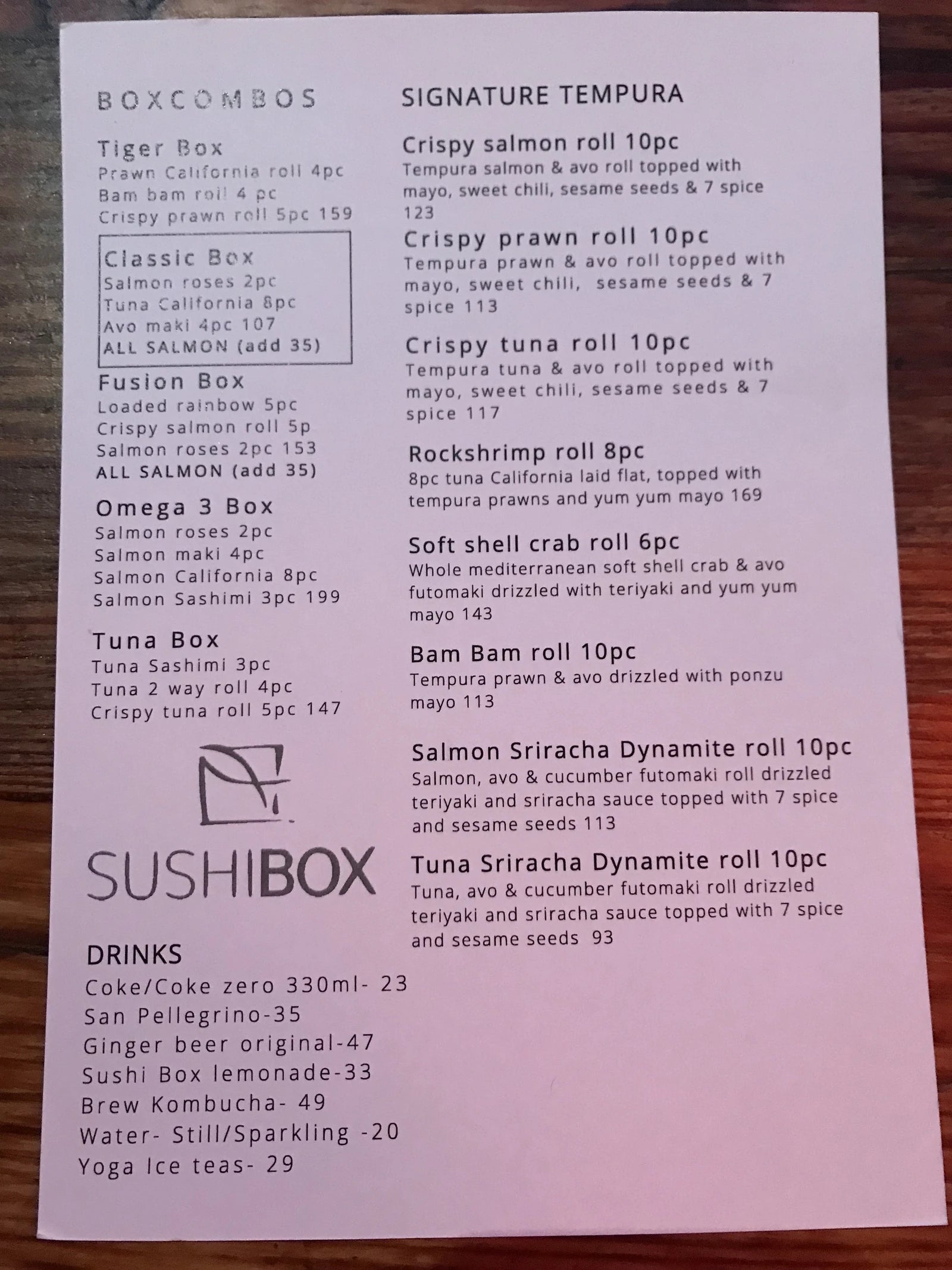 Sushi Box Newlands, Cape Town South Africa