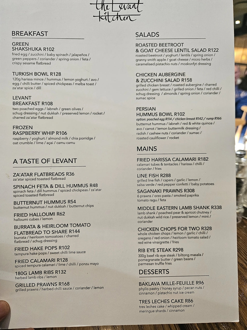 tashas Menlyn Maine, Pretoria South Africa