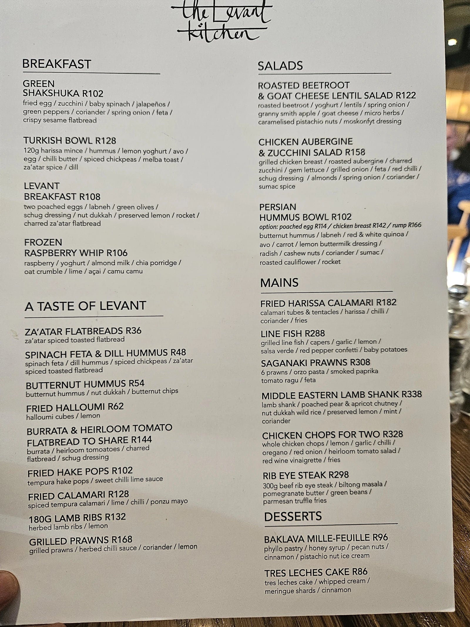 tashas Menlyn Maine, Pretoria South Africa
