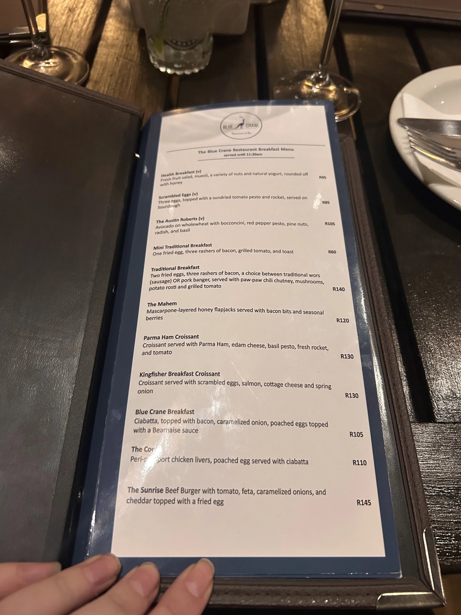 The Blue Crane Restaurant and Bar, Pretoria South Africa