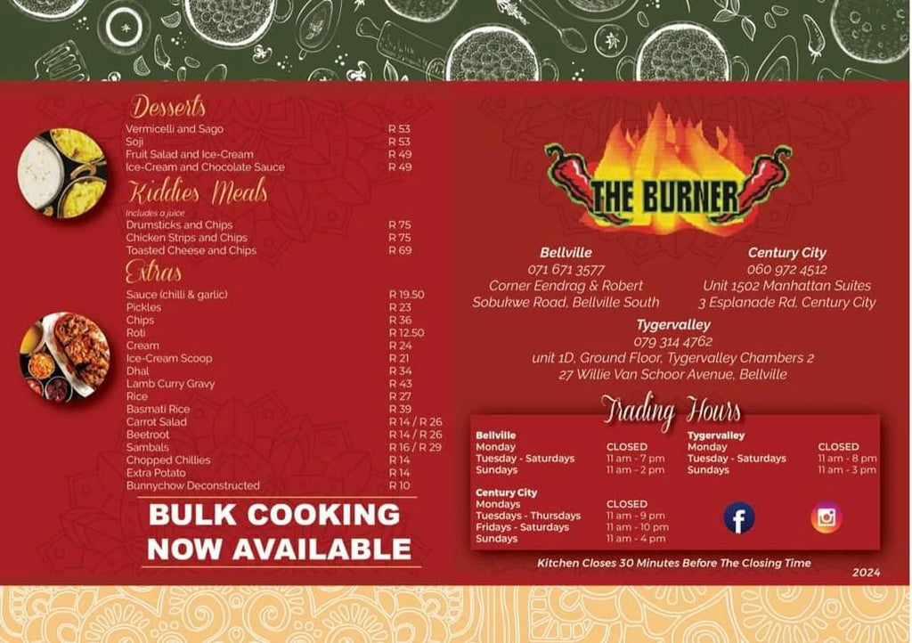 The Burner, Cape Town South Africa