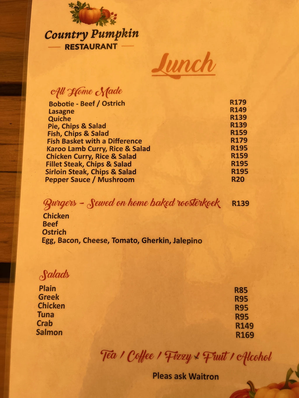 The Country Pumpkin, Barrydale South Africa