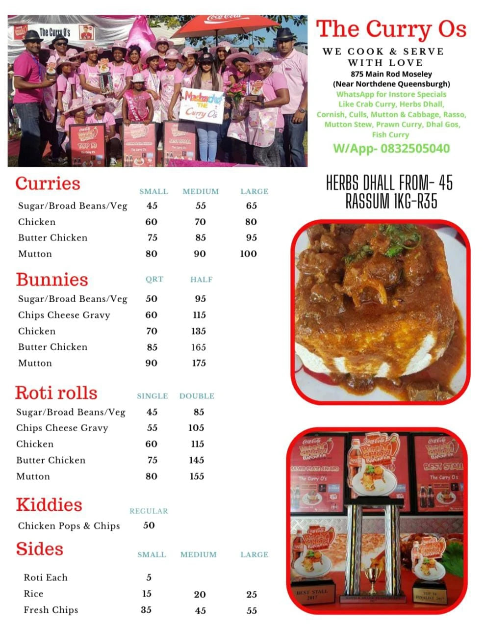 The Curry O's Moseley/Northdene, Pinetown South Africa