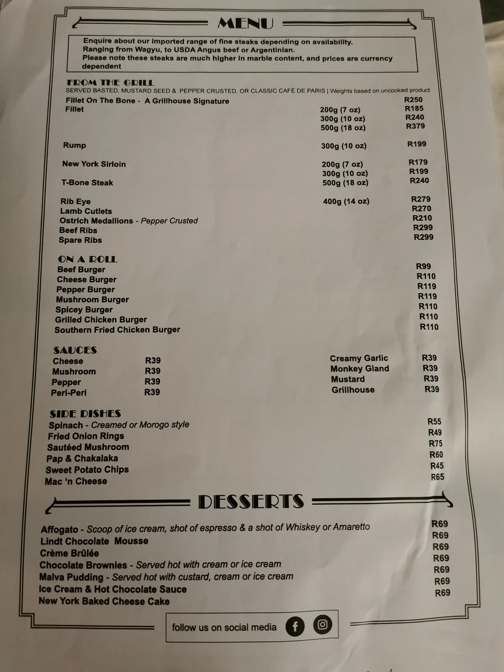 The Grillhouse Sandton, Sandton South Africa