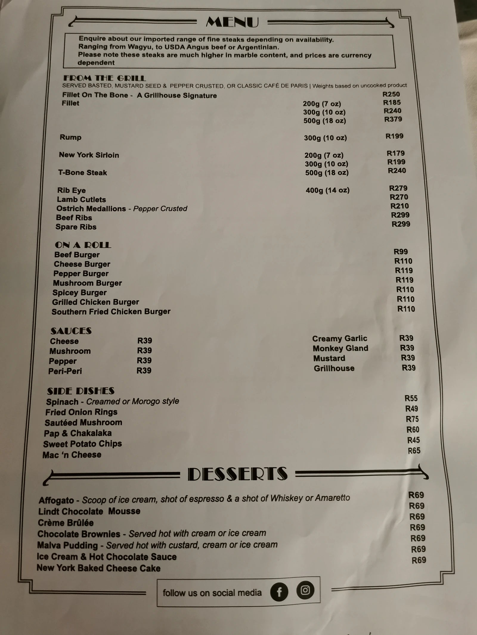 The Grillhouse Sandton, Sandton South Africa