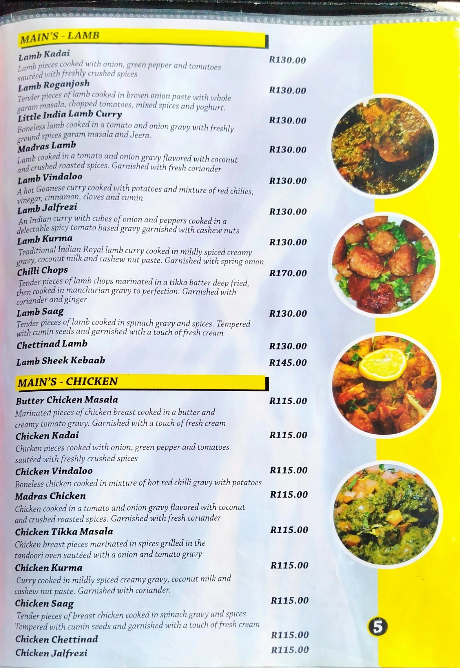 The Little India Restaurant, Durban South Africa